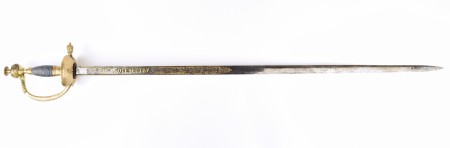 Шпага офицеров пехоты, образца 1798 года, "Золотое оружие" "За Храбрость", образца 1849 года (частный заказ) Испания/Толедо для России, 1861 год.