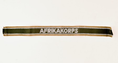 Лента "AFRIKAKORPS" отличительный знак частей, входивших в состав Африканского корпуса немецкой армии.