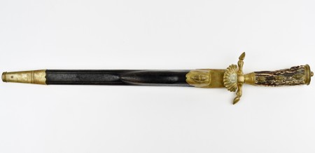 Кортик охотничий, подарочный "Hirschfanger" (Олений нож), Королевских лесничих (?), конец 19-го - начало 20-го вв. Германия, Золинген.