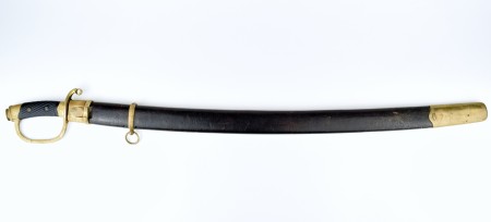 Шашка драгунская офицерская, образца 1881 года, с ножнами, Россия, Златоуст, конец 19-го века.