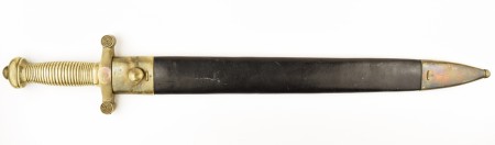 Тесак нижних чинов пехотных и артиллерийских частей, с ножнами, образца 1848 года, Россия, Златоуст, 1915 год.