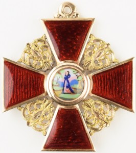 Знак ордена Святой Анны 3 степени.