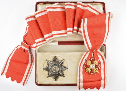 Комплект знаков ордена Святого Станислава 1 степени с мечами.